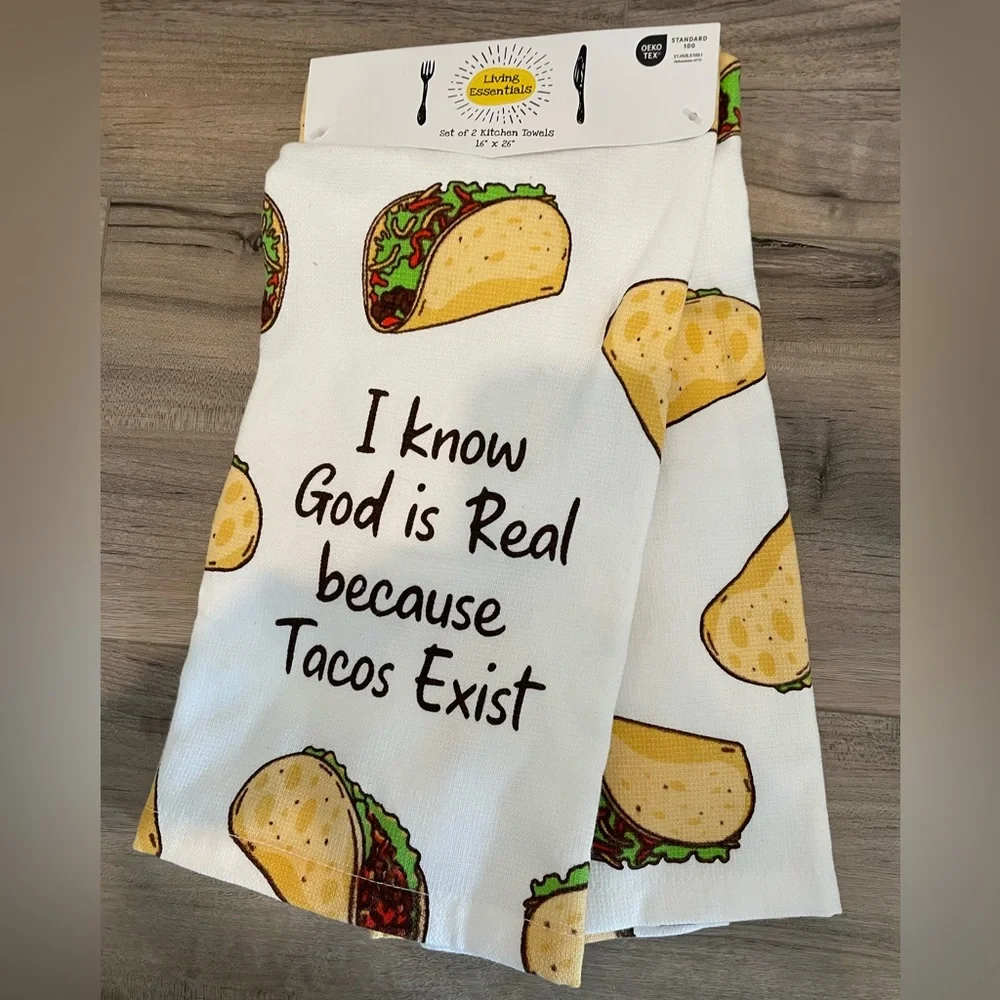 Living Essentials Taco Kitchen Towels - Picture 3 of 4